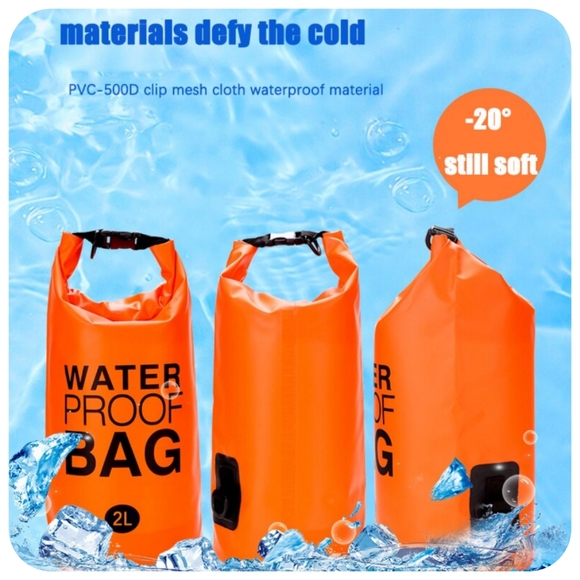 Brand new orange 2L dry bag camping swimming travel waterproof bag - Picture 5 of 9